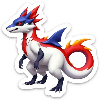Shiny Vibrant Exotic Colorful Cool Zangoose-Salandit-Absol-Garchomp-fusion sticker