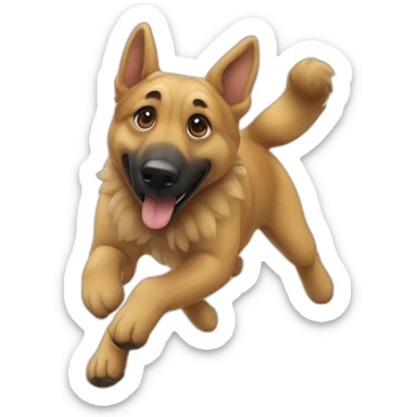 alsatian：diving：smoke sticker