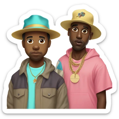 Kanye west and Tyler the creator  sticker