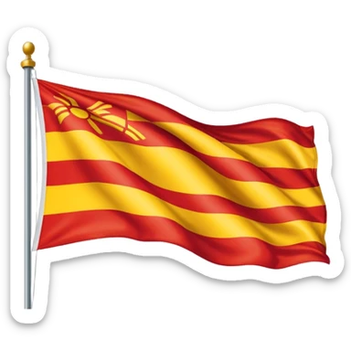 bandeira da Catalunha estilo emoji whatsapp sticker