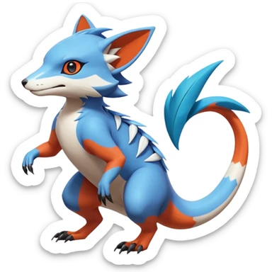  exotic tropical cyber-Sleuth-Aloy-Loyd-Garmaddon-Litten-Linoone-Noibat-Fakémon-Pokémon-Vernid-creature sticker