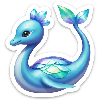 Meloetta-Lapras-Pokémon-Fakémon-fusion-hybrid-creature sticker