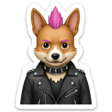 Punk rock dog sticker