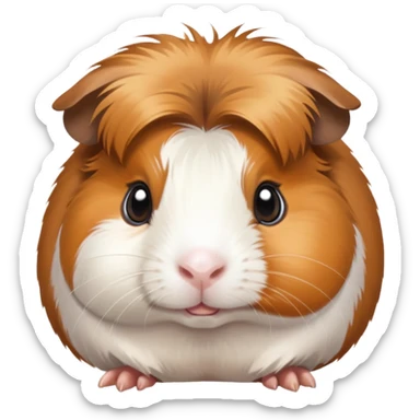 toffee and white colored guinea pig sticker