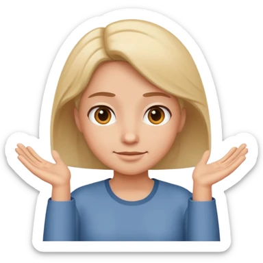 amicable shrug friendly expression sticker