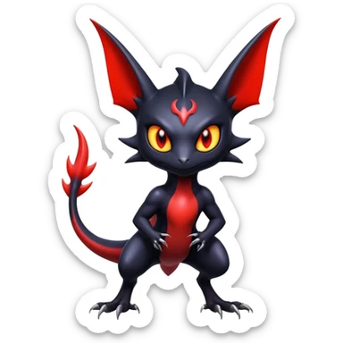 Shiny Epic Badass Evil Noibat-Salandit-Darkrai-Litten-Hybrid sticker