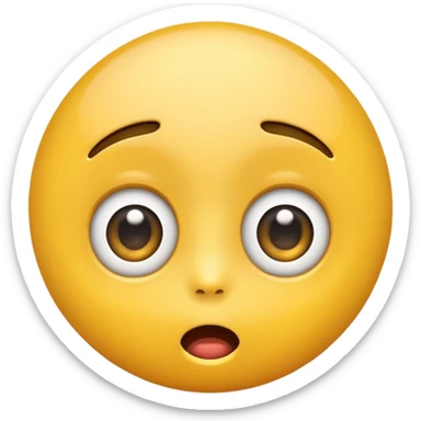 a surprised emoji with wide eyes sticker