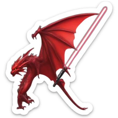 crazy-funny-cyberpunk-red-dragon-head-star-wars-laser-sword-red sticker