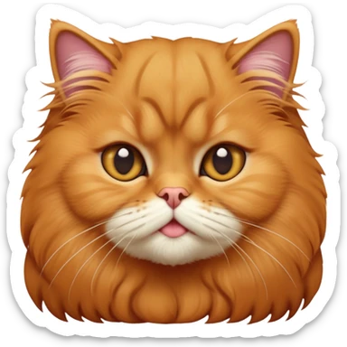 cinematic-adorable-big-eyed-fluffy-solid ginger-persian-cat-portrait-emoji,-head-tilted-playfully-with-a-sweet-expression,-fluffy-solid ginger-fur,-simplified-yet-irresistibly-cute-features-with-large,-expression, solid ginger persian cat sticker