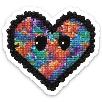 hand heart with kandi bracelets sticker