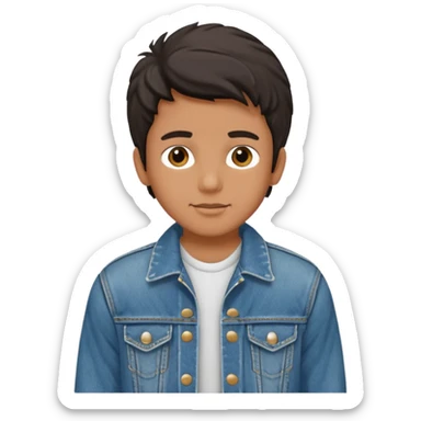 80s boy that wears fancy denim jacket sticker