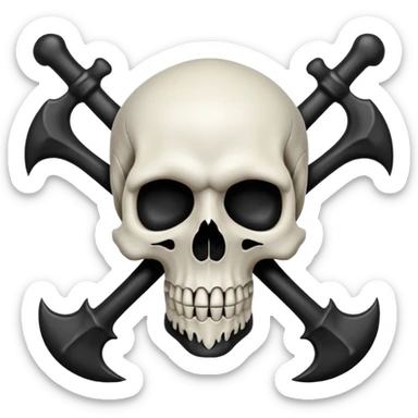 Wiz 101 casting sigil black and white death skull   inspired school sticker