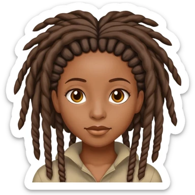 Black girl with locs sticker