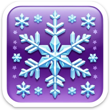 snowflake with violet color  sticker