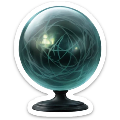 The prophecy orb: A glass sphere containing a prophecy about Harry and Voldemort. It has delicate markings and a misty interior that swirls with prophecy when examined.

 sticker