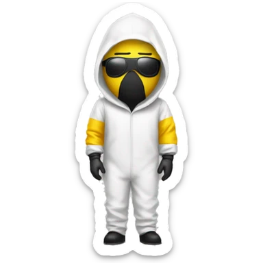 guy wearing hazmat suit sticker