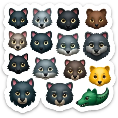 Fai emoji su ognuno di questo personaggi del libro della giungla: Akela, Bagheera, Baloo, Kaa, fratel Bigio, Raska, Rama, Ikki, Chill e Mang sticker