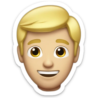 blond guy in his late thirties talking gibberish sticker