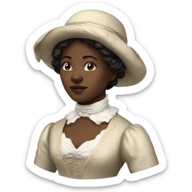 young woman from 1820 england in mobcap sticker