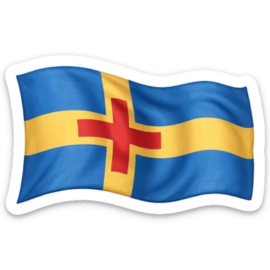 Swedish flag mixed with danish sticker