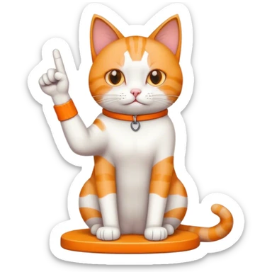 Katze die auf nem kratzbaum sitzt und n stinkefinger zeigt  sticker