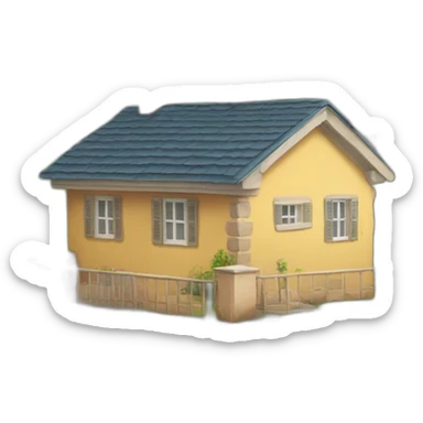 Une maison avec un ruban autour sticker