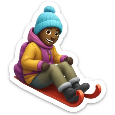 winter sliding sticker