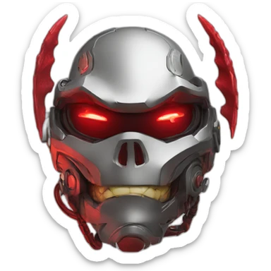 crazy-funny-cyberpunk-red-dragon-head-laser-sword-red sticker