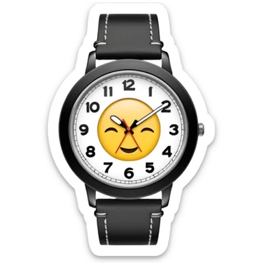 jolie montre à aiguilles, vintage, de couleur blanche, bracelet blanc en cuir sticker