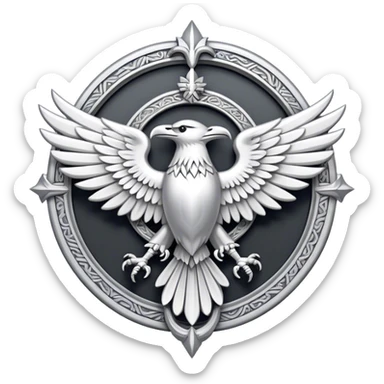 dominus' emblem white sticker