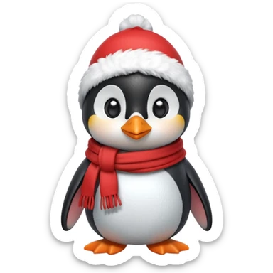 cute penguin character, winter vibe, small scarf, 3D cartoon, mobile game icon style, clean background, no text, no watermark


 sticker
