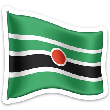 Make the flag of the Ural Republic, white, green, black sticker