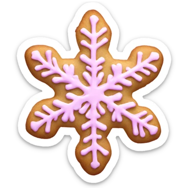 pink snowflake cookie  sticker
