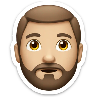 Big boy with brown eyes and beard playing Dart sticker