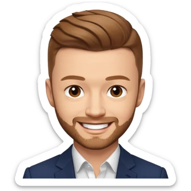 Justin Timberlake with light brown hair sticker