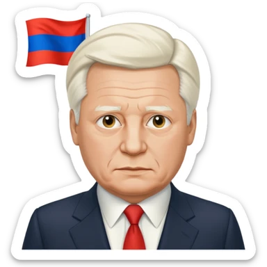 Boris Eltsin and Russian 1991 flag sticker