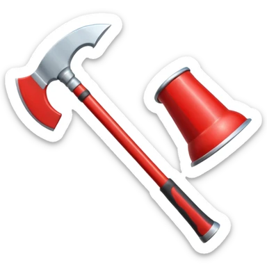 A Firefighter red Axe  sticker