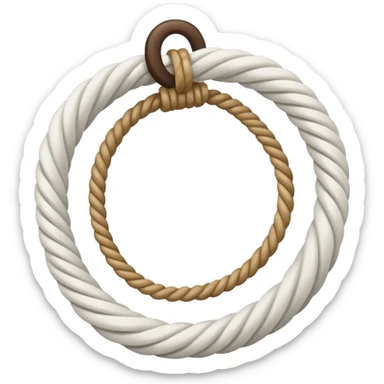 straight white rope sticker