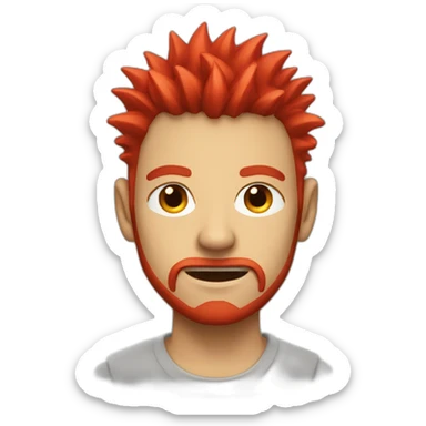 red-spiked-haired-guy sticker