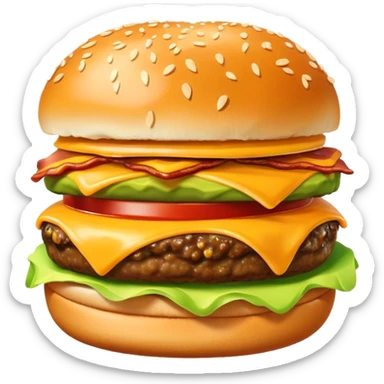Avocado Bacon Cheeseburger  sticker