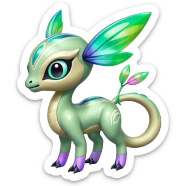 Colorful Shiny Exotic Meloetta-Palkia-Virizion-Venom-Stitch-Fakémon-creature-hybrid sticker