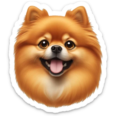 Orange Pomeranian  sticker