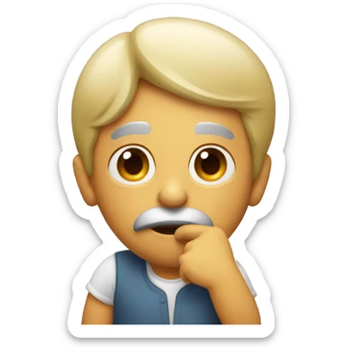 Man saying shhh sticker