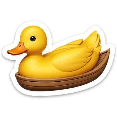 Duck shaped boat sticker