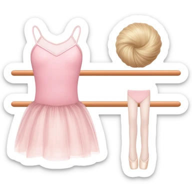 Create me ballet emojis - tutu, leotard, ballet barre, ballet bun sticker