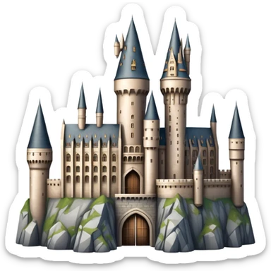 Hogwarts castle with tall towers and magical atmosphere sticker