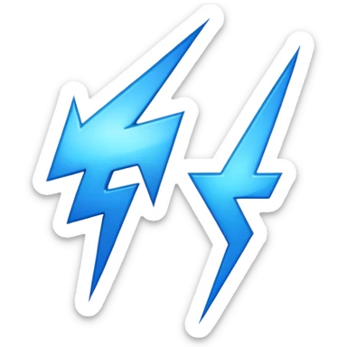 versus symbol with lightning between sticker