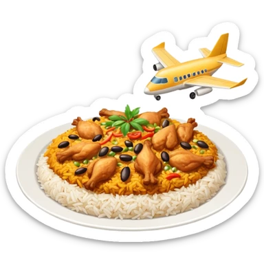 I want one biriyani plate fly in the sky sticker
