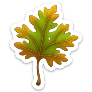 oak leaf sticker