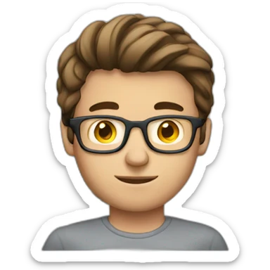 european guy using laptop sticker